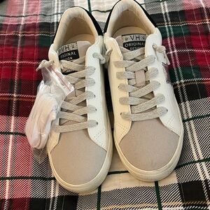Golden Goose White and Beige Low-Top Sneakers